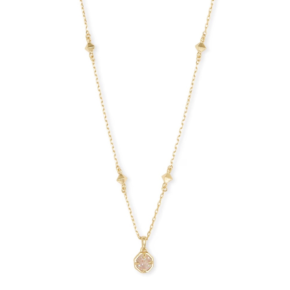Kendra Scott Nola Gold Pendant Necklace  in Iridescent Drusy